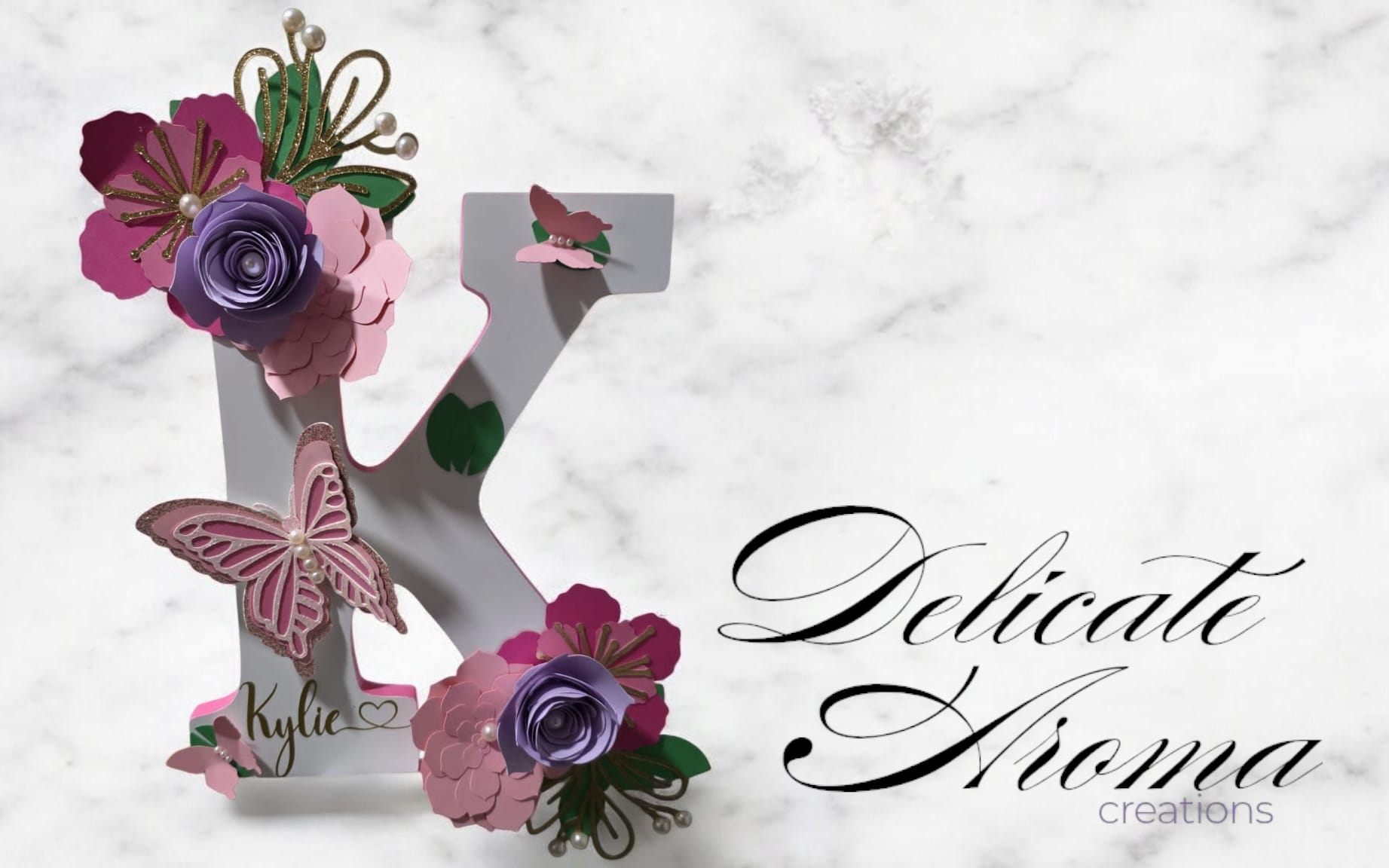 Wooden Letter Frame - Delicate Aroma Creations